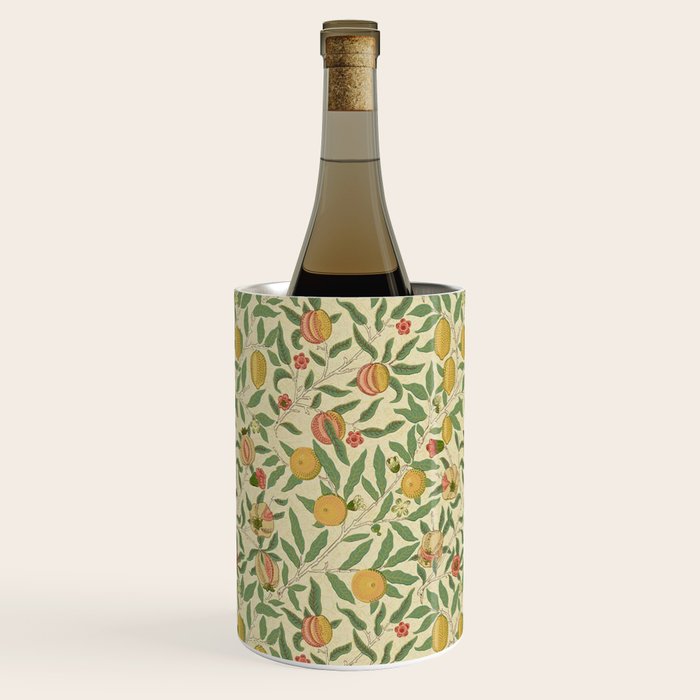 William Morris Pomegranate Fruit Beige Gold Coral Wine Chiller Gallery Image 1