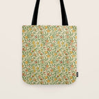 William Morris Pomegranate Fruit Beige Gold Coral Tote Bag Gallery Image 1