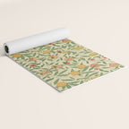 William Morris Pomegranate Fruit Beige Gold Coral Yoga Mat Gallery Image 2