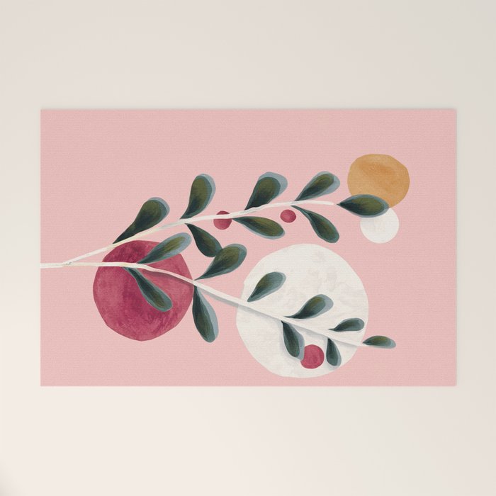 Soft Berry Branches Welcome Mat Gallery Image 1