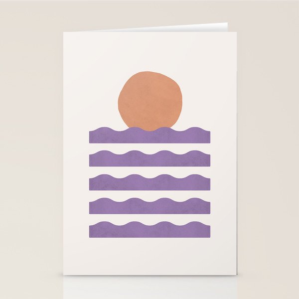 Sunset Wave - Abstract Painting Stationery Card Gallery Image 1