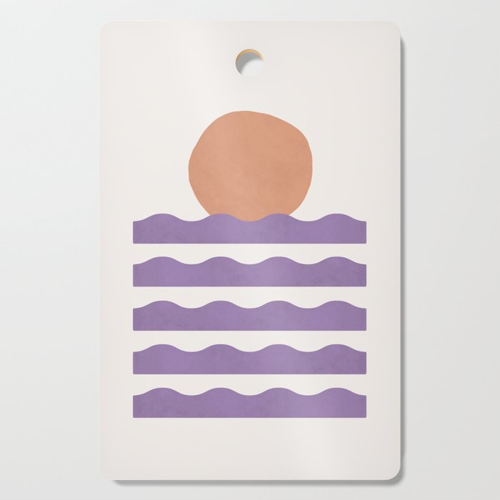 Sunset Wave - Abstract Painting Cutting Board Gallery Image 1