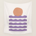 Sunset Wave - Abstract Painting Wall Tapestry Gallery Image 4
