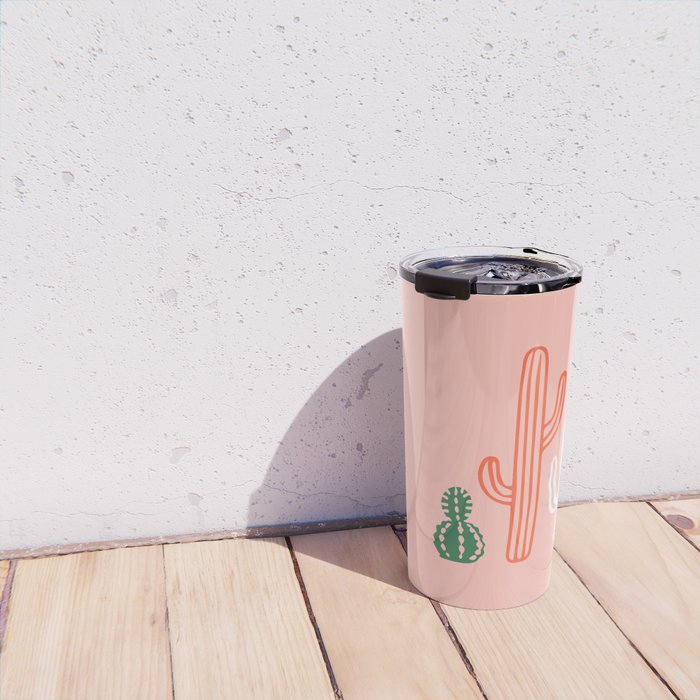 Hand drawn cactus plant art Travel Mug Gallery Image 4