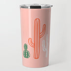 Hand drawn cactus plant art Travel Mug Gallery Image 1