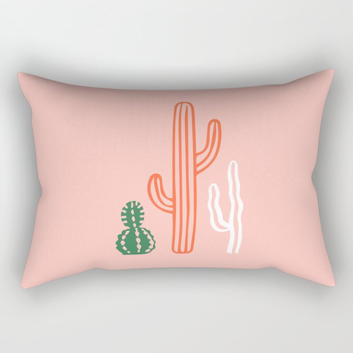 Hand drawn cactus plant art Rectangular Pillow Gallery Image 1