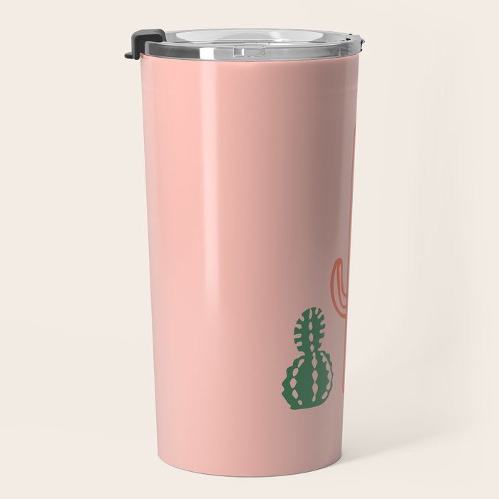 Hand drawn cactus plant art Travel Mug Gallery Image 3