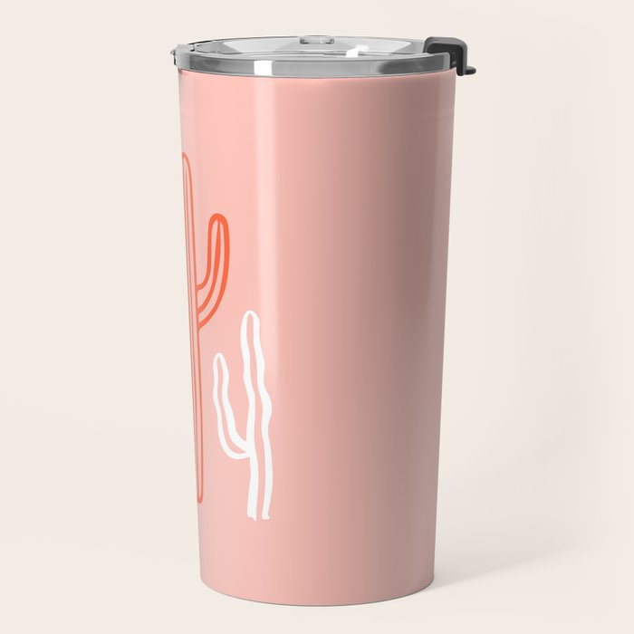 Hand drawn cactus plant art Travel Mug Gallery Image 2