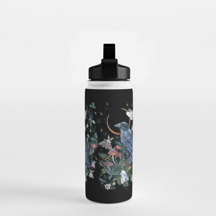 Moon Raven  Water Bottle Gallery Image 2