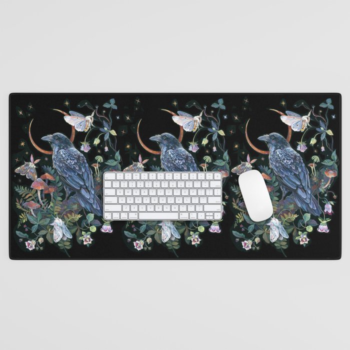 Moon Raven  Desk Mat Gallery Image 1