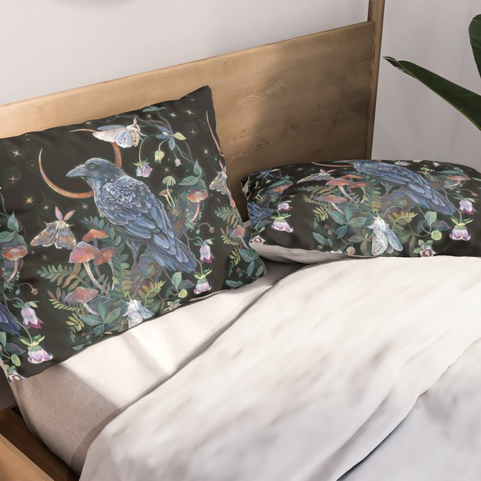 Moon Raven  Pillow Sham Gallery Image 2