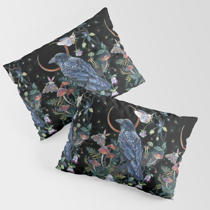 Moon Raven  Pillow Sham Gallery Image 1