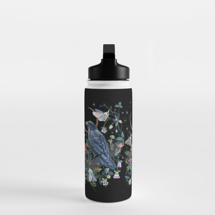 Moon Raven  Water Bottle Gallery Image 3