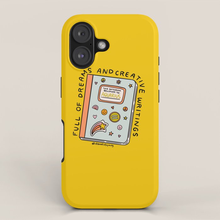 Aquarius Notebook iPhone Case Gallery Image 1