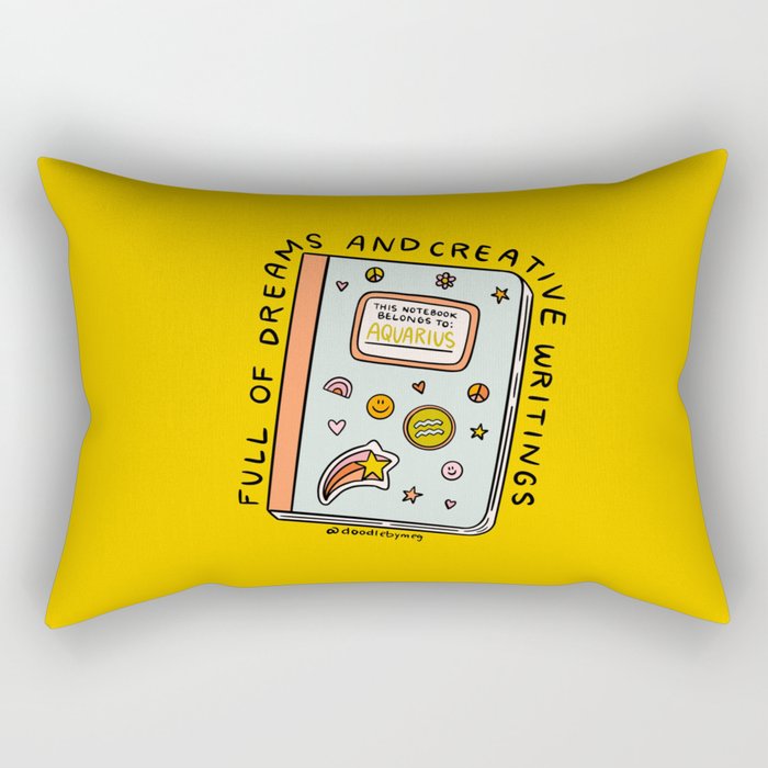 Aquarius Notebook Rectangular Pillow Gallery Image 2