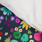 Millefleurs Spring Little Flowers Folky Navy Comforter Gallery Image 4