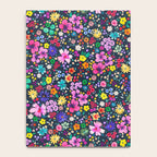 Millefleurs Spring Little Flowers Folky Navy Notebook Gallery Image 4