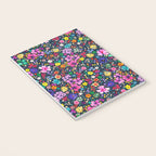 Millefleurs Spring Little Flowers Folky Navy Notebook Gallery Image 3
