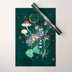 Mushroom night moth Wrapping Paper Gallery Image 1
