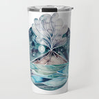 Stromboli Volcano at Midnight - Blue Palette Travel Mug Gallery Image 1