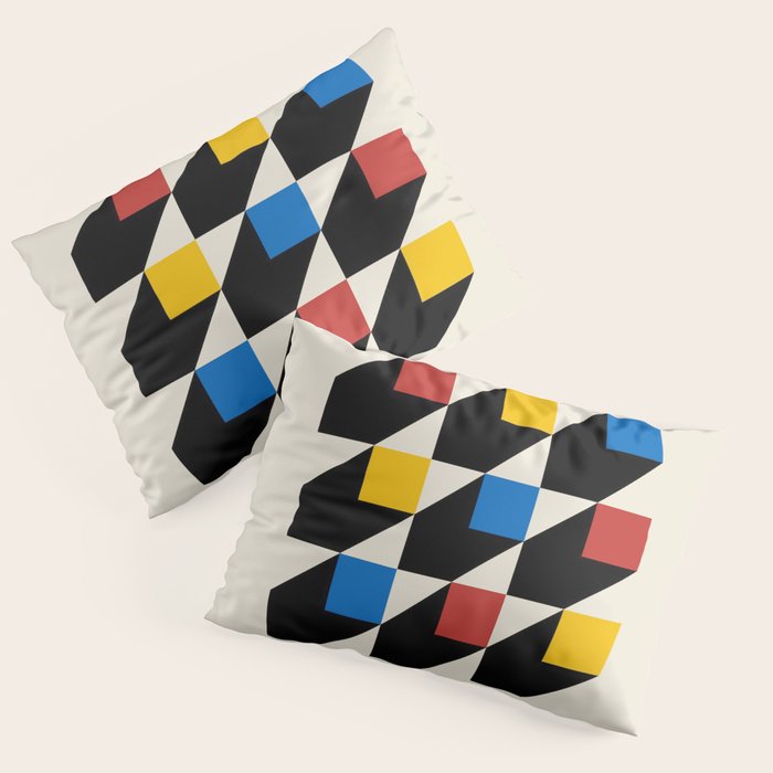 Vintage poster-Bauhaus Juli-September 1923. Pillow Sham Gallery Image 3