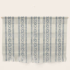 oceania vertical stripes - navy blue on cream Wall Hanging Gallery Image 1