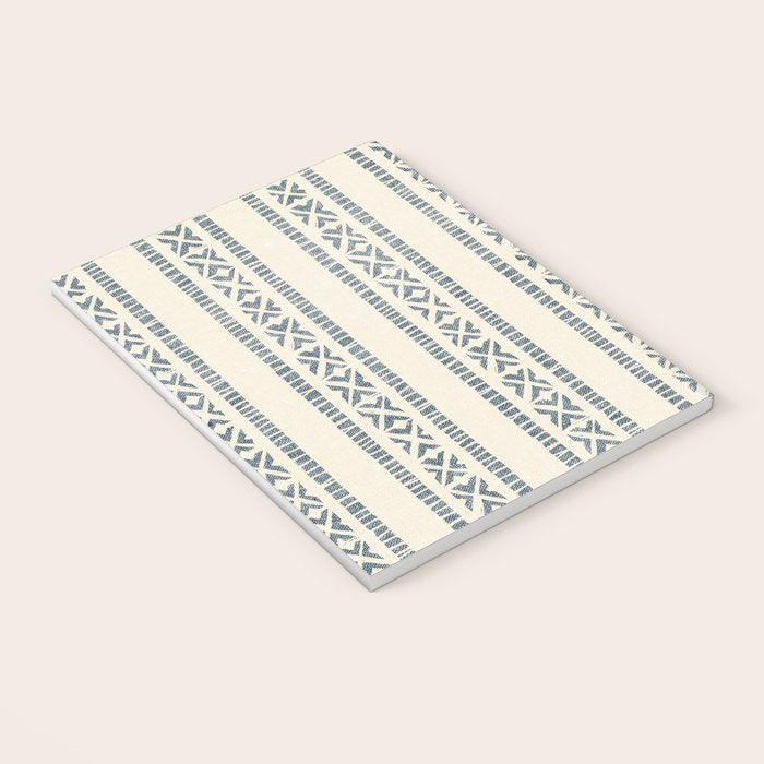 oceania vertical stripes - navy blue on cream Notebook Gallery Image 3