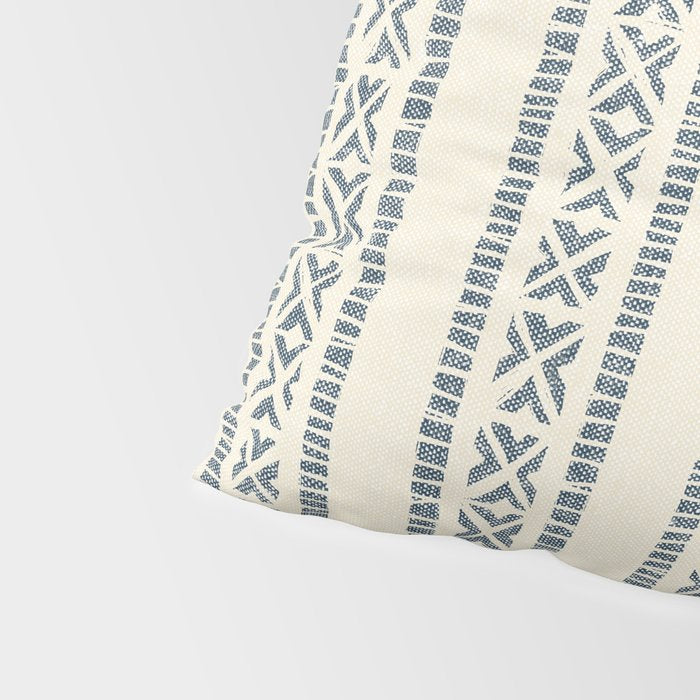 oceania vertical stripes - navy blue on cream Pillow Sham Gallery Image 4