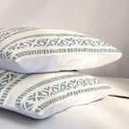 oceania vertical stripes - navy blue on cream Pillow Sham Gallery Image 3