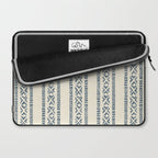 oceania vertical stripes - navy blue on cream Laptop Sleeve Gallery Image 2