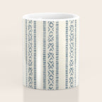 oceania vertical stripes - navy blue on cream Coffee Mug Gallery Image 4