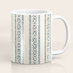 oceania vertical stripes - navy blue on cream Coffee Mug Gallery Image 1