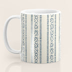 oceania vertical stripes - navy blue on cream Coffee Mug Gallery Image 3