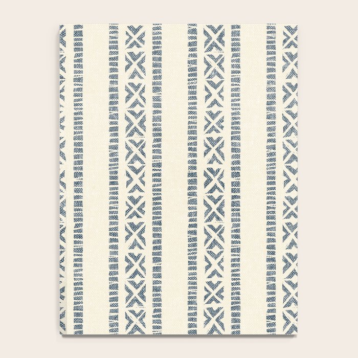 oceania vertical stripes - navy blue on cream Notebook Gallery Image 4