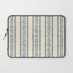 oceania vertical stripes - navy blue on cream Laptop Sleeve Gallery Image 1