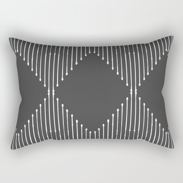 Geo (Dark Gray) Rectangular Pillow Gallery Image 2