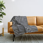 Geo (Dark Gray) Throw Blanket Gallery Image 1