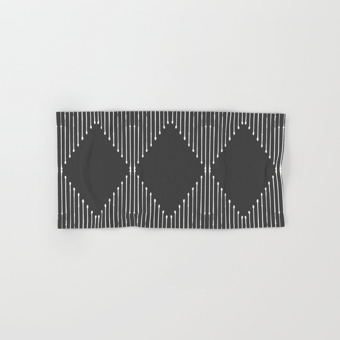 Geo (Dark Gray) Bath Towel Gallery Image 1