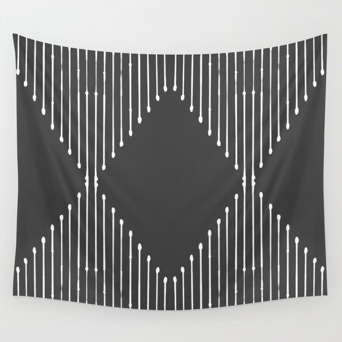 Geo (Dark Gray) Wall Tapestry Gallery Image 1