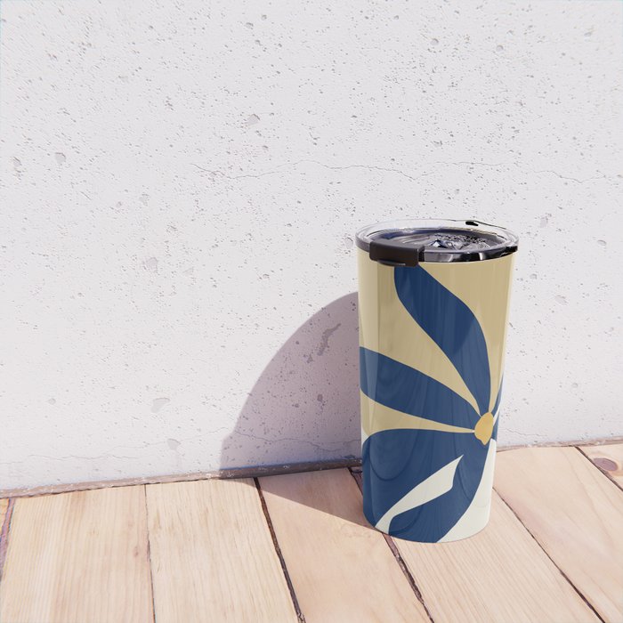 The Flower And The Sun, Floral Prints Travel Mug Gallery Image 4