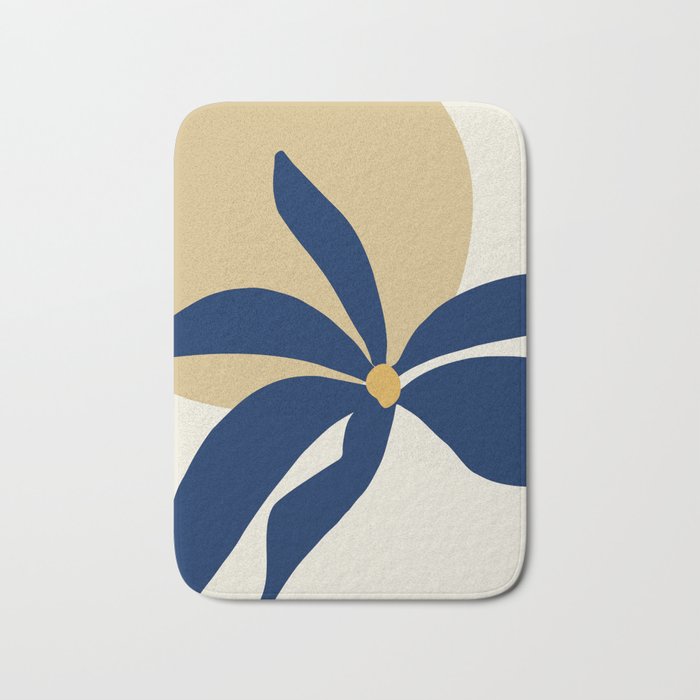 The Flower And The Sun, Floral Prints Bath Mat Gallery Image 1