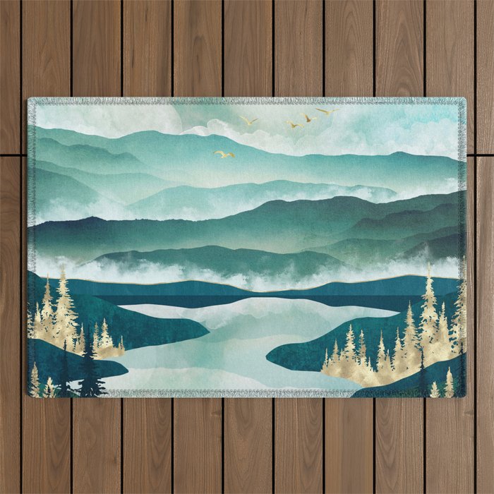Misty Lake Outdoor Rug Gallery Image 1