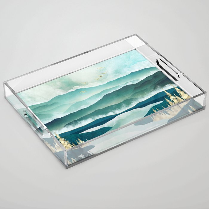 Misty Lake Acrylic Tray Gallery Image 1