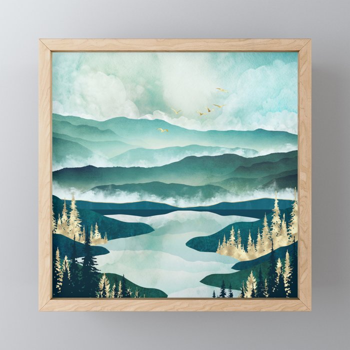 Misty Lake Mini Art Print Gallery Image 1