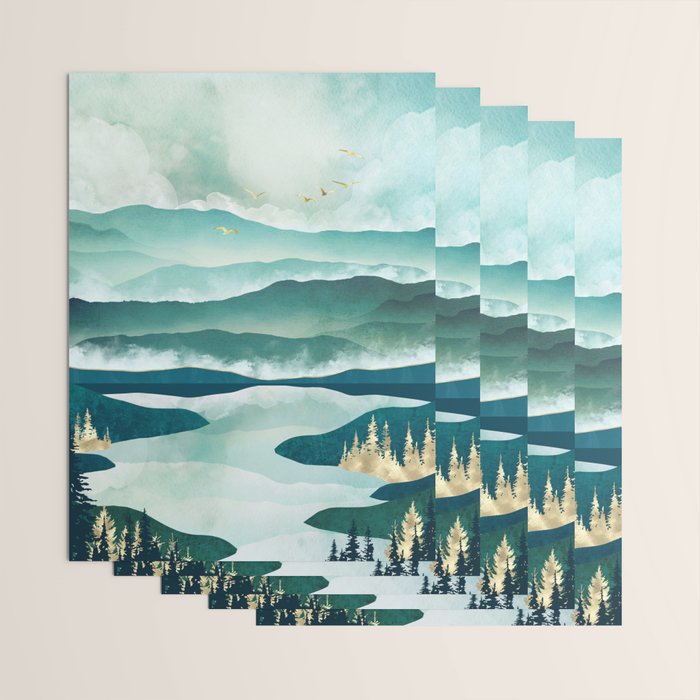 Misty Lake Wrapping Paper Gallery Image 3