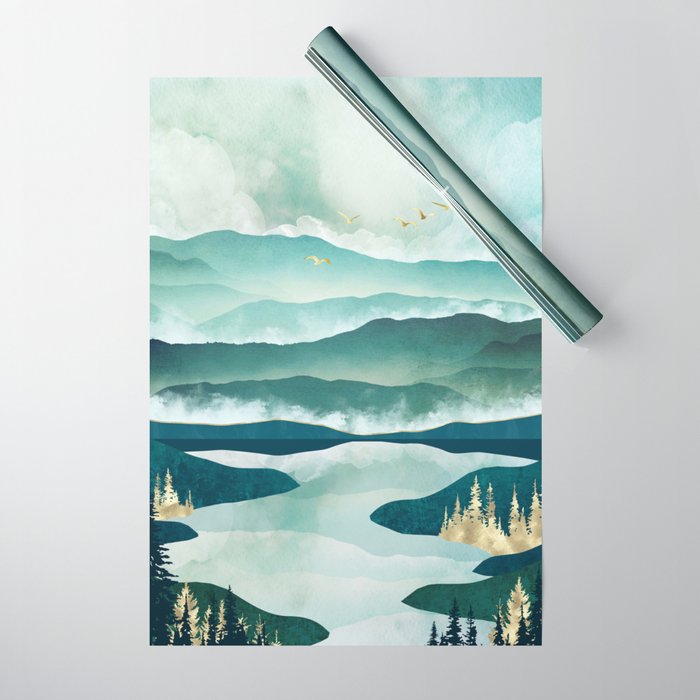 Misty Lake Wrapping Paper Gallery Image 1