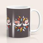 Retro christmas birds illustration Coffee Mug Gallery Image 1