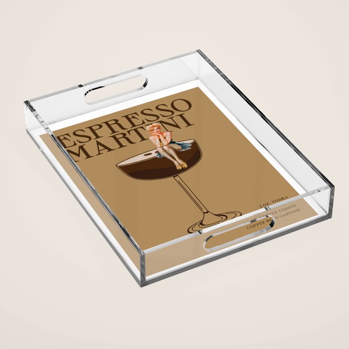 The Espresso Martini Cocktail Acrylic Tray Gallery Image 1