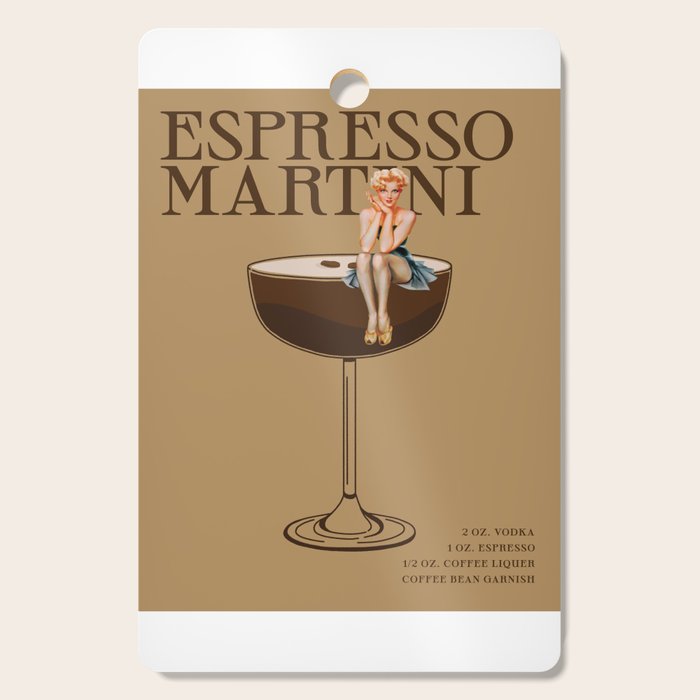 The Espresso Martini Cocktail Cutting Board Gallery Image 1