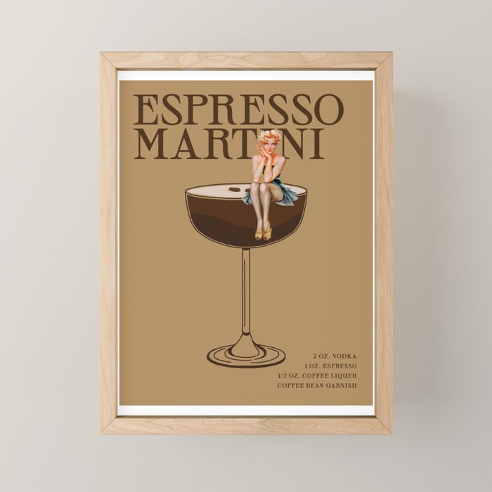 The Espresso Martini Cocktail Mini Art Print Gallery Image 1